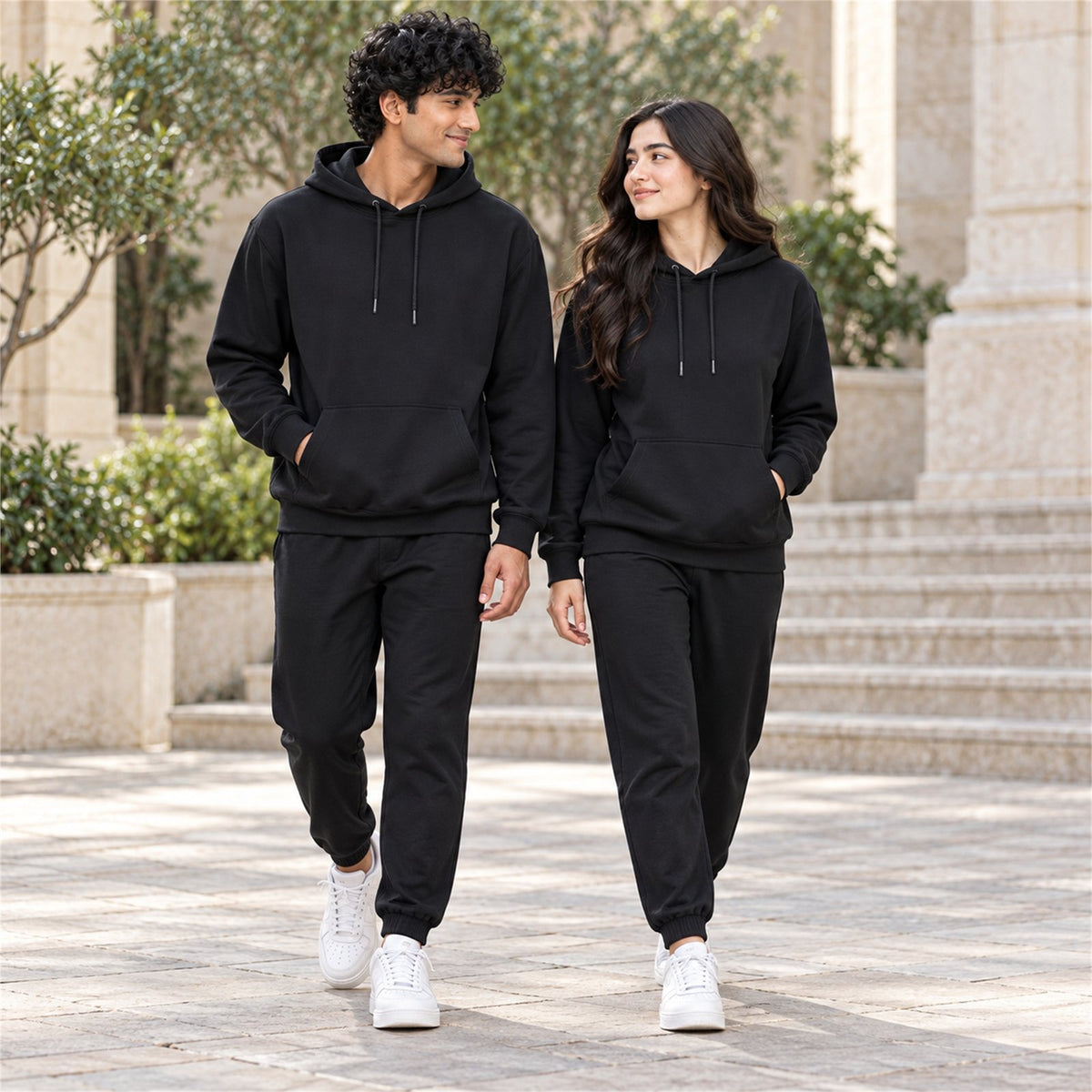 ACTYVE Black Hoodie - lifestyle photo outdoors