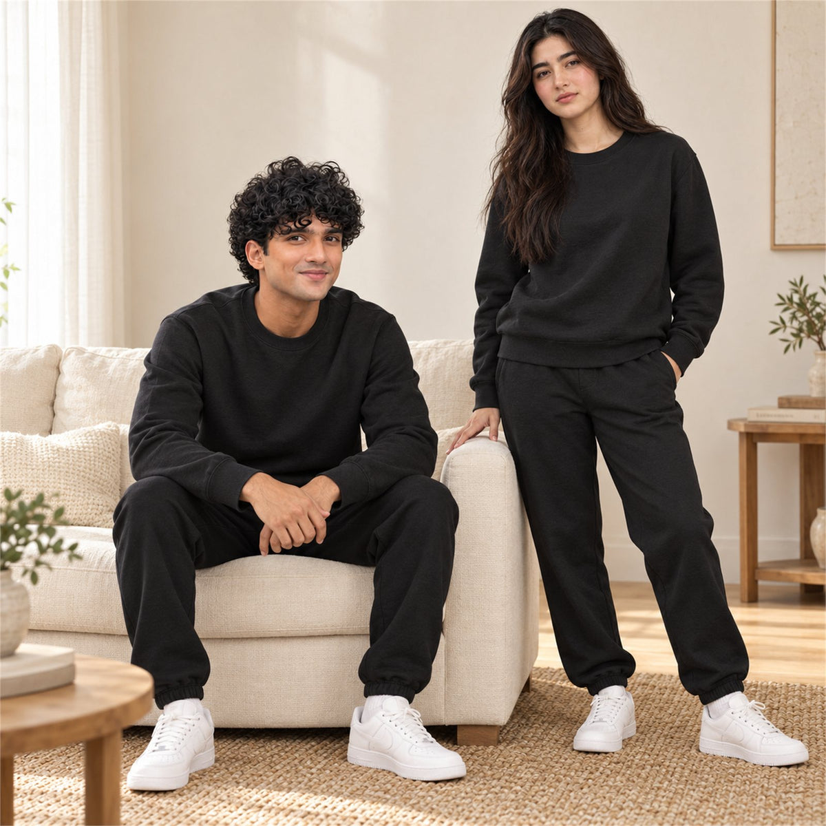 ACTYVE Black Sweatshirt - lifestyle photo at home