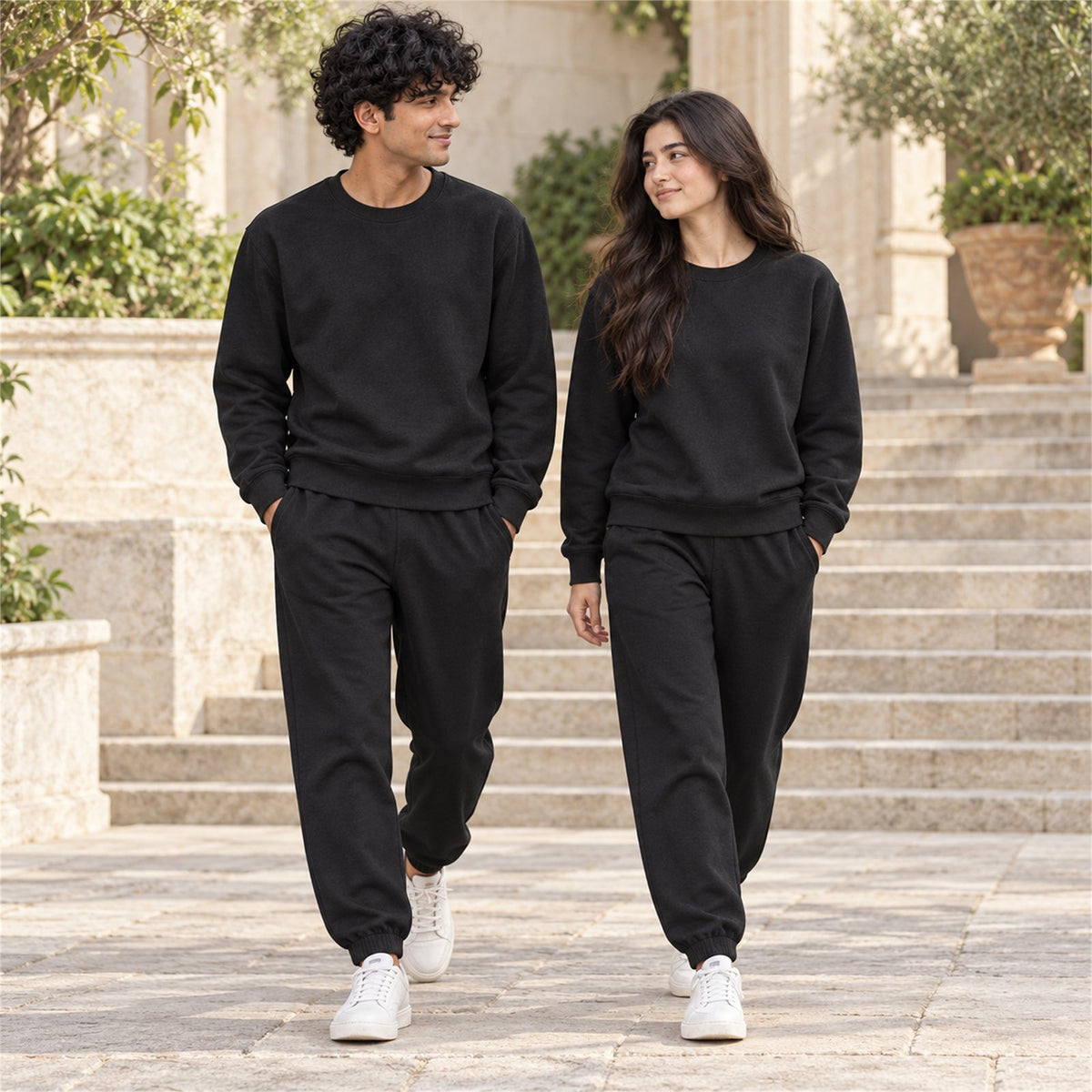 ACTYVE Black Sweatshirt - lifestyle photo outdoors