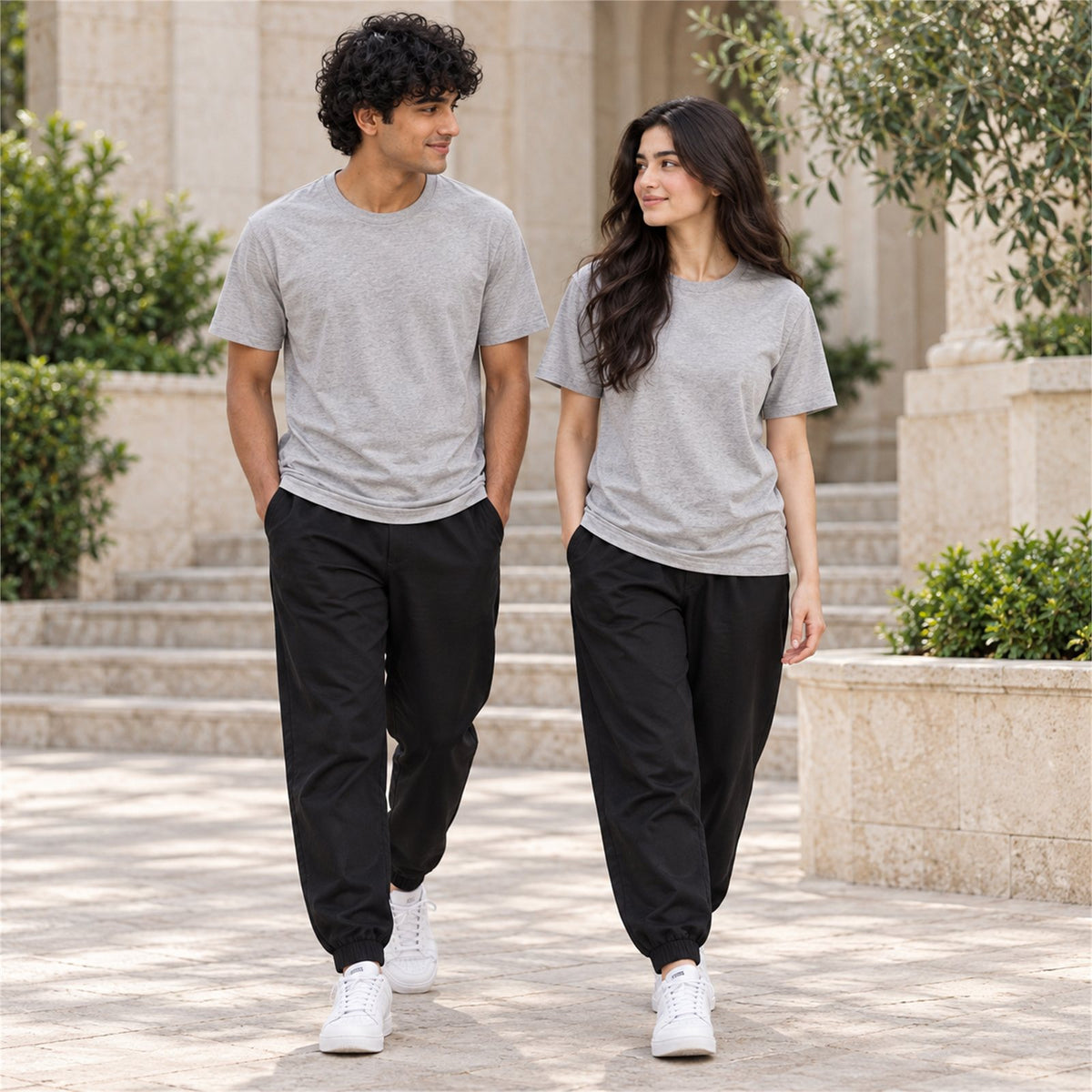 ACTYVE Sports Gray T-Shirt - lifestyle photo outdoors